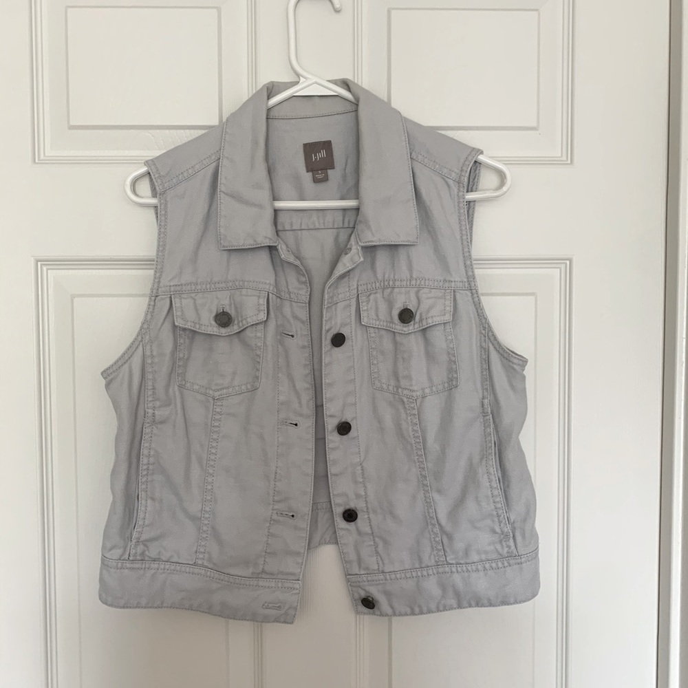 J. Jill Linen Sleeveless Jacket Vest